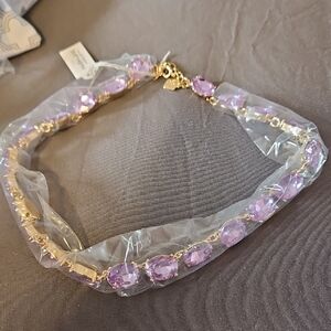 Chic Gold and Purple Women's Necklace